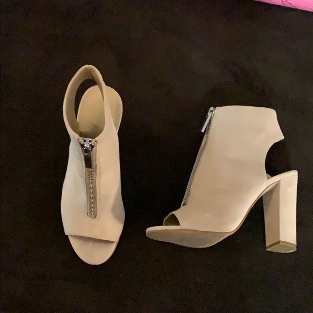 COPY - Suede peep toe boots